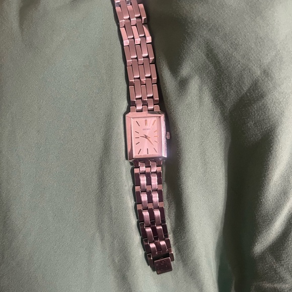 Seiko Silver Rectangular Face Watch - Picture 2 of 3